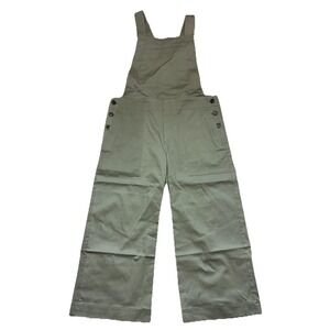 WE-AR4 Overalls XS Olive Ankle Wide Leg Relaxed‎ Cropped Made In USA NEW
